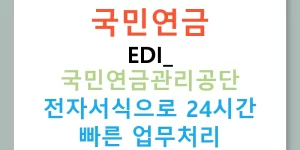 국민연금 EDI: 국민연금관리공단 전자서식으로 24시간 빠른 업무처리