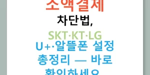 소액결제 차단법, SKT·KT·LG U+·알뜰폰 설정 총정리 — 바로 확인하세요!