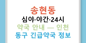송현동 심야·야간·24시 약국 안내 — 인천 동구 긴급약국 정보